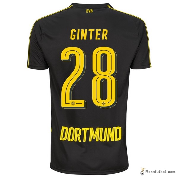 Camiseta Borussia Dortmund Replica Segunda Ropa Ginter 2016/17 Negro